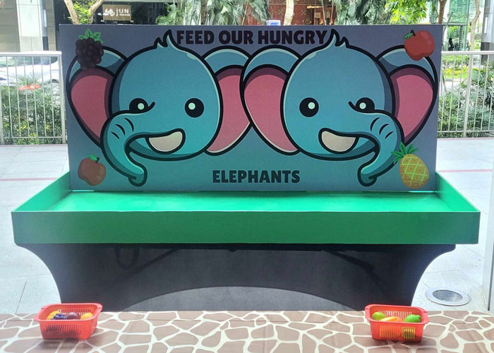 Feed Our Hungry Elephant Carnival Game Box Rental Singapore