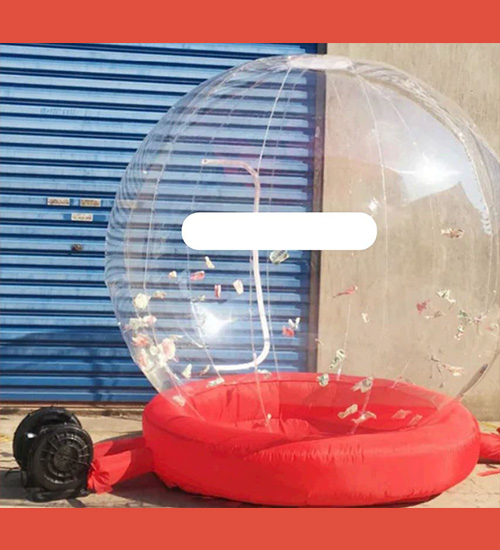 Inflatable Globe Cash Grab Machine Rental