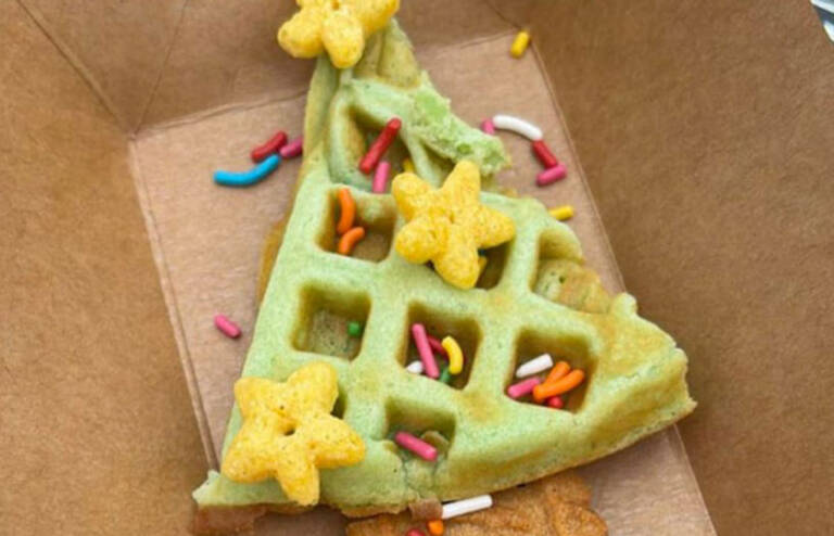 Pandan Tree Waffle Live Station Singapore