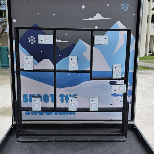 Shoot The Snowman Carnival Game Booth Rental Singapore