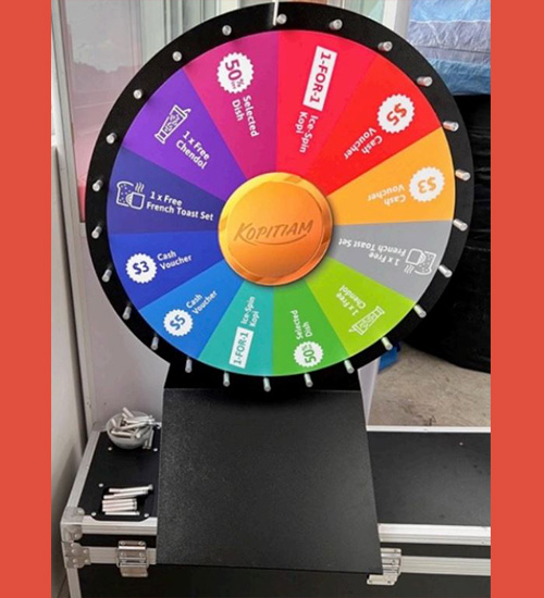 Table Top Spin The Wheel Rental Singapore