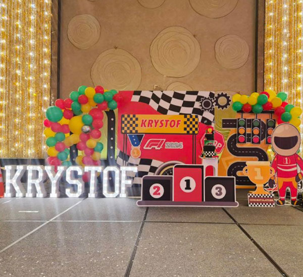 Cutsom Panel Backdrop with balloons Singapore