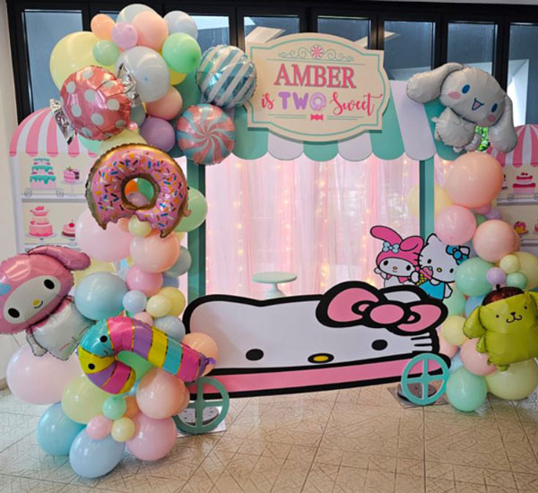 Cutsom Panel Backdrop with balloons Singapore