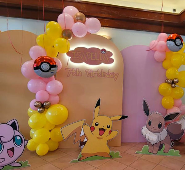 Three Panel Backdrop with balloons Singapore