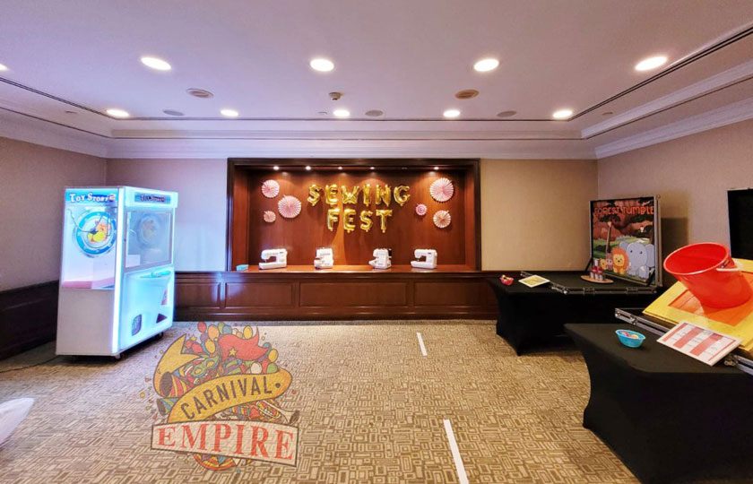 Textile and Fashion Event with Claw Machine & Traditional Carnival Game Booth